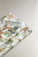 FLORAL PRINT SATEEN FLAT SHEET