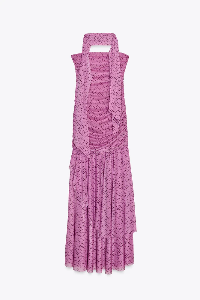 ROBE FOULARD À POIS