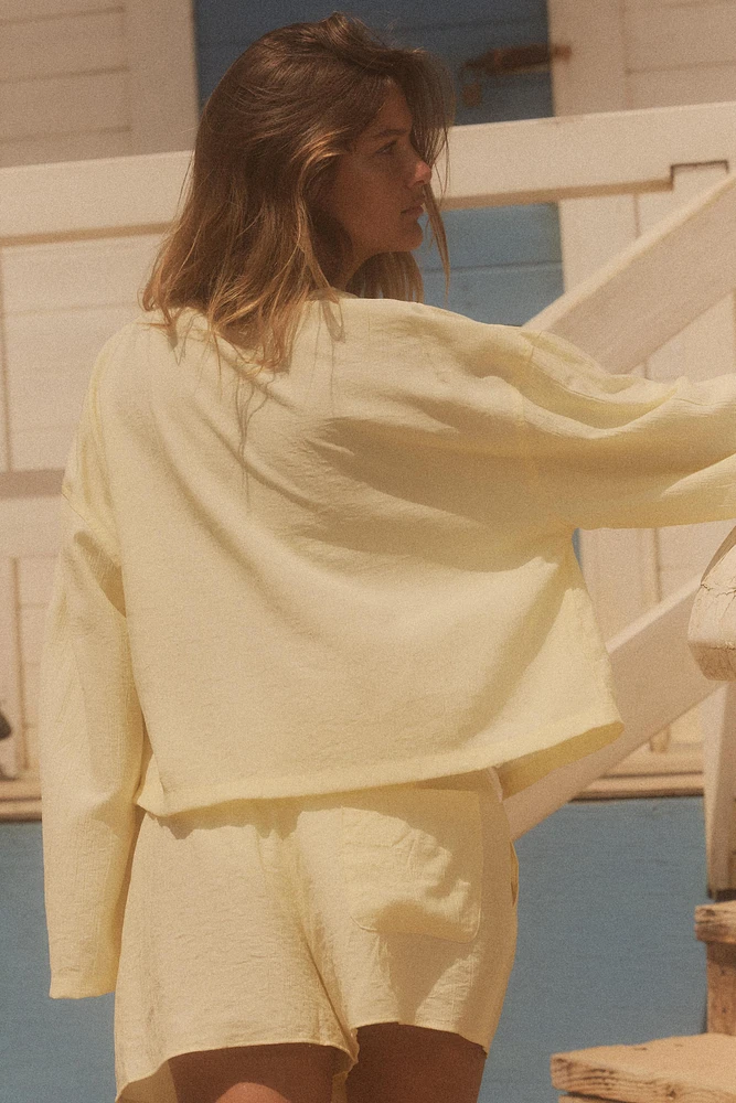 CRINKLED EFFECT KIMONO