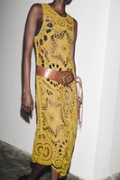 ASYMMETRIC CROCHET DRESS