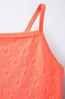 2-6 YEARS/ HEARTS SWIMSUIT