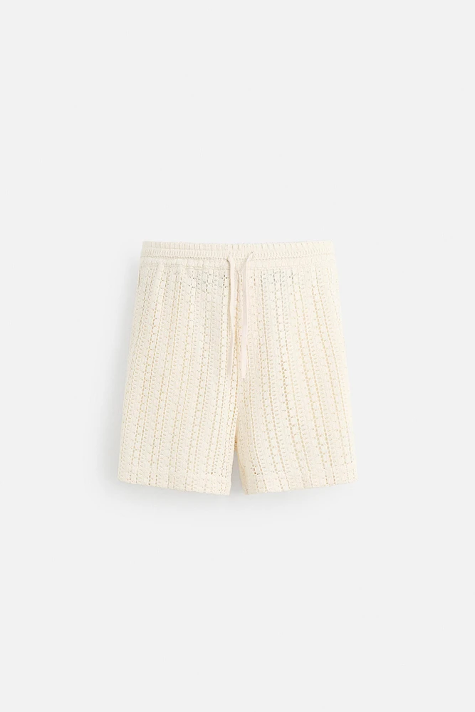 BERMUDA À TEXTURE CROCHET