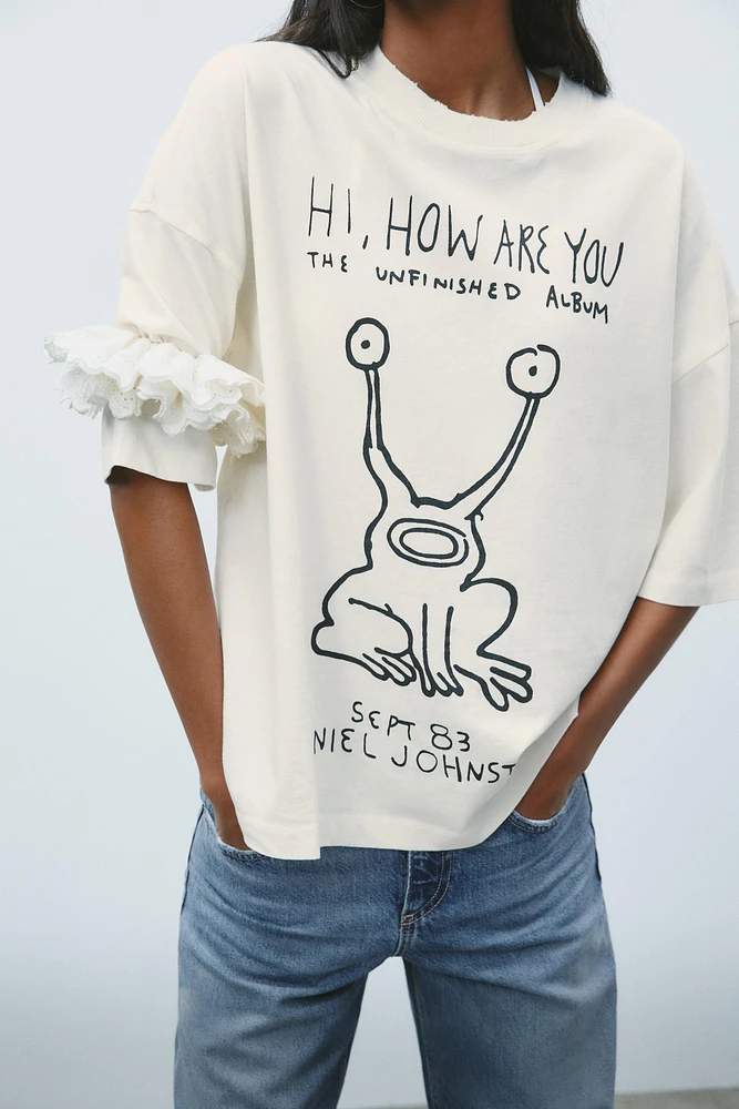 DANIEL JOHNSTON WASHED EFFECT T-SHIRT