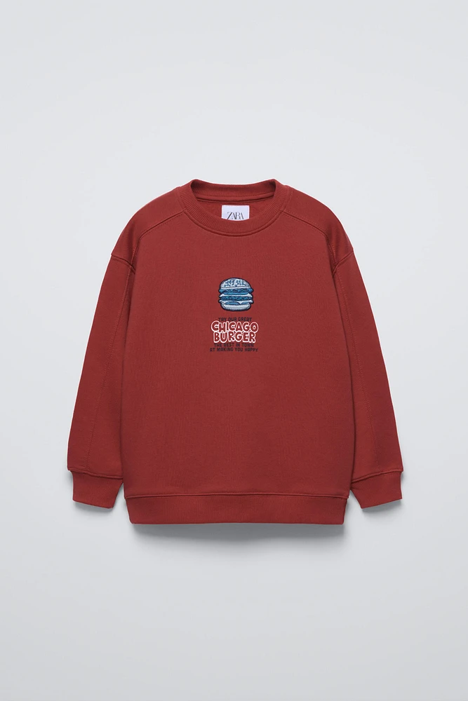 BURGER PATCH SWEATSHIRT