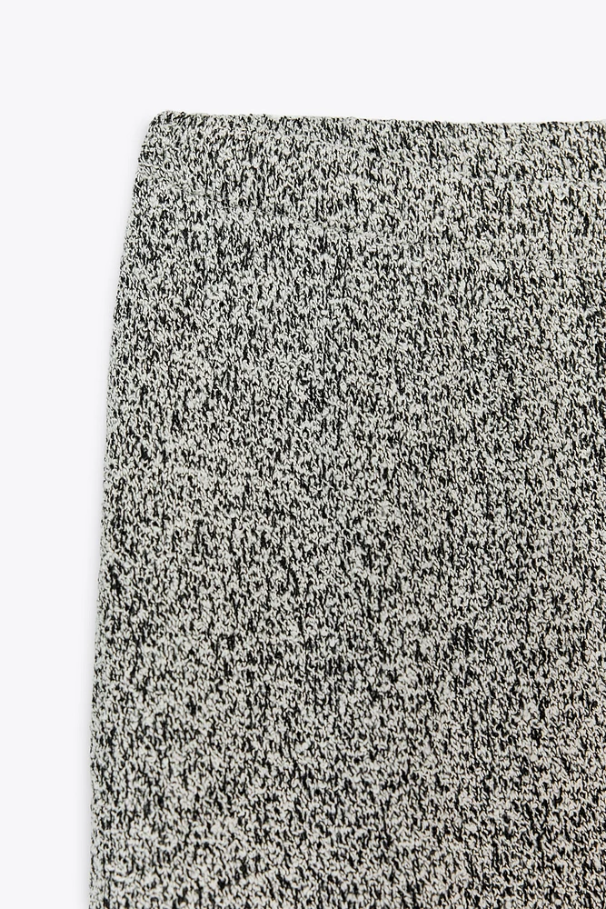 BOUCLÉ WIDE LEG PANTS