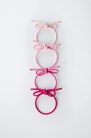 FOUR-PACK OF BOW HAIR TIES