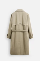 MANTECO WATER REPELLENT LONG TRENCH COAT