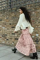 PRINTED MIDI SKIRT