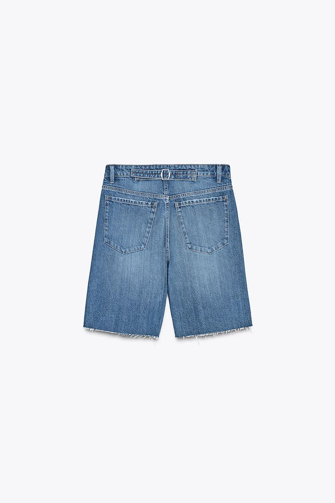 BERMUDA EN JEAN TRF PASSANT TAILLE NORMALE