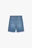 BERMUDA EN JEAN TRF PASSANT TAILLE NORMALE