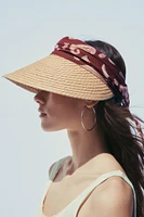 VISIÈRE TRESSÉE FOULARD IMPRIMÉ