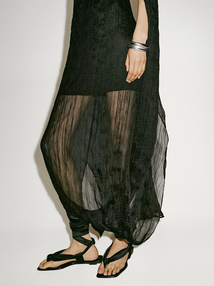 Robe longue fluide plissée - Limited Edition