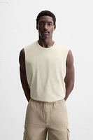 T-SHIRT DÉBARDEUR EN COTON