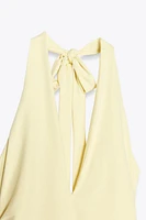 HALTER POLYAMIDE MAXI DRESS