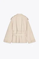 SHORT BELTED TRENCH COAT