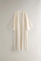 BEIGE SILK ROBE