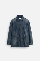 WASHED DENIM OVERSHIRT