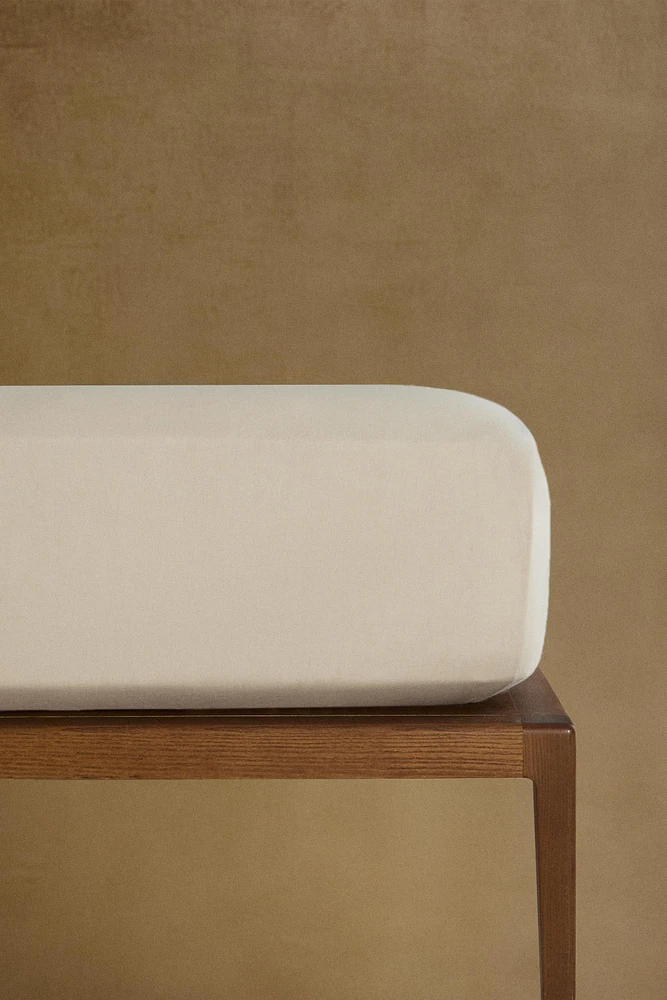 DRAP-HOUSSE LIN LAVÉ | 30 CM DE HAUT (140 GXM²)
