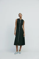 PINSTRIPE MIDI DRESS