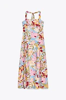 ROBE MIDI IMPRIMÉE AVEC LIN