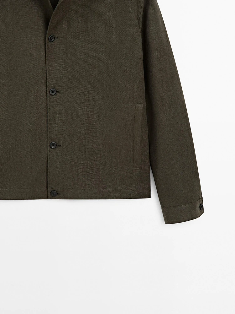 100% linen overshirt