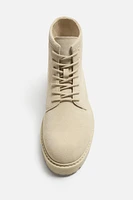 LEATHER LACE-UP BOOTS