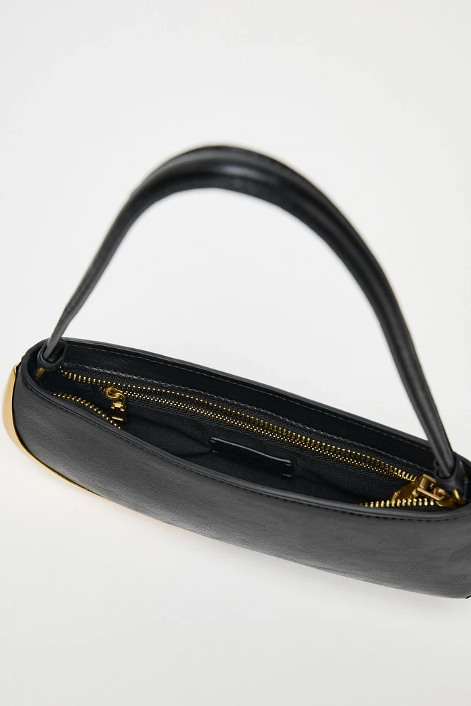 METAL DETAIL SHOULDER BAG