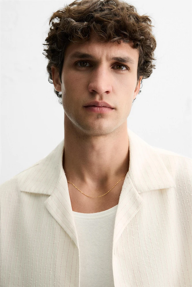 CHEMISE RAYURES TEXTURÉE