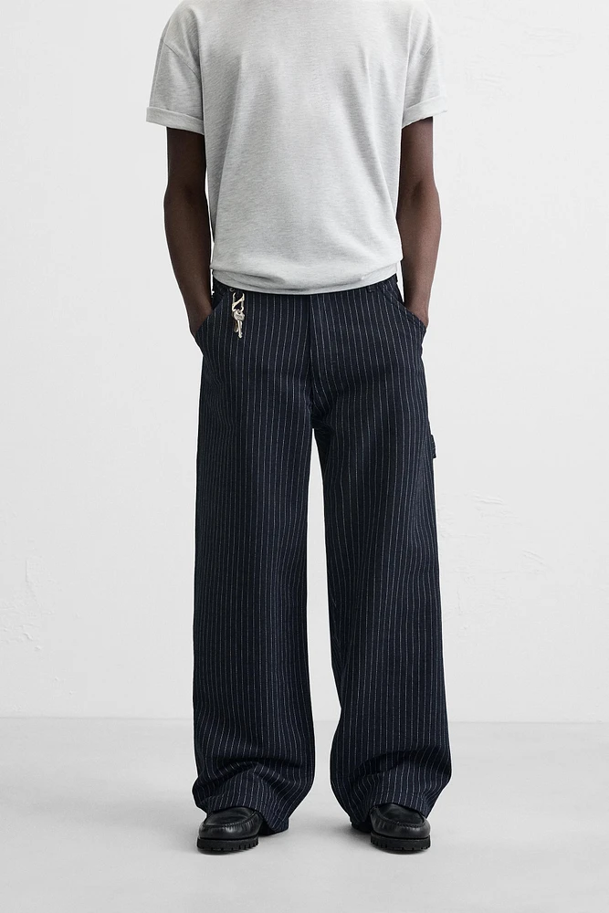 STRIPED RELAXED FIT PANTS