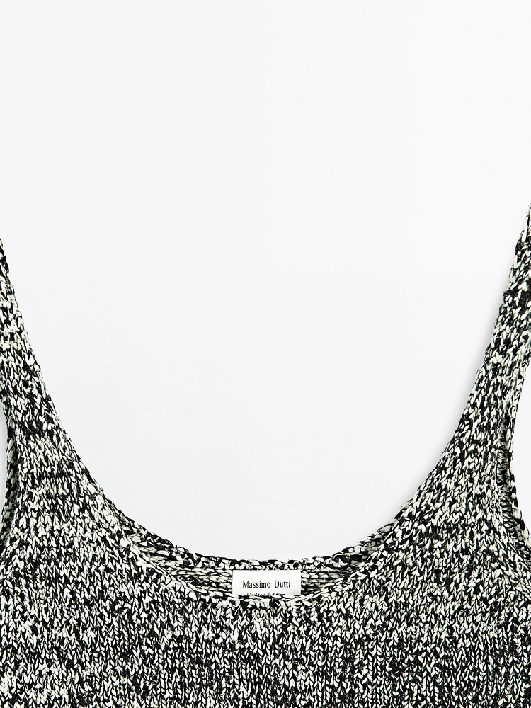 Brassière courte en maille de coton - Limited Edition