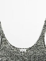 Short knit cotton blend bralette - Limited Edition