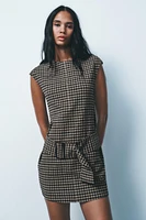 BELTED INTERLOCK DRESS