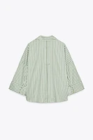 CHEMISE RAYURES MANCHES À REVERS