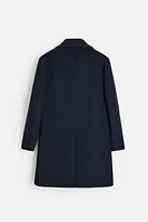 DOUBLE-BREASTED WOOL - CASHMERE COAT