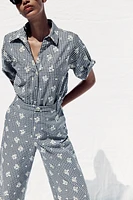 CHEMISE À CARREAUX VICHY BRODÉE