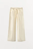 PANTALON STYLE PYJAMA EN POPELINE