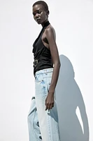 DRAPED BUCKLE TOP