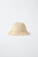 RAFFIA EFFECT HAT