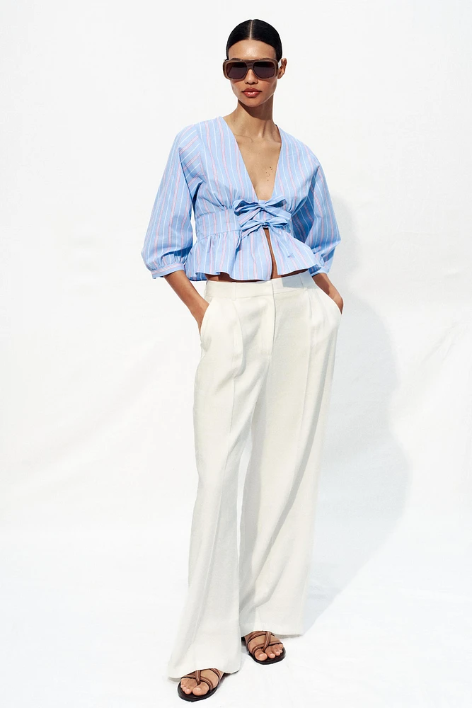 STRIPED TIE SHIRT