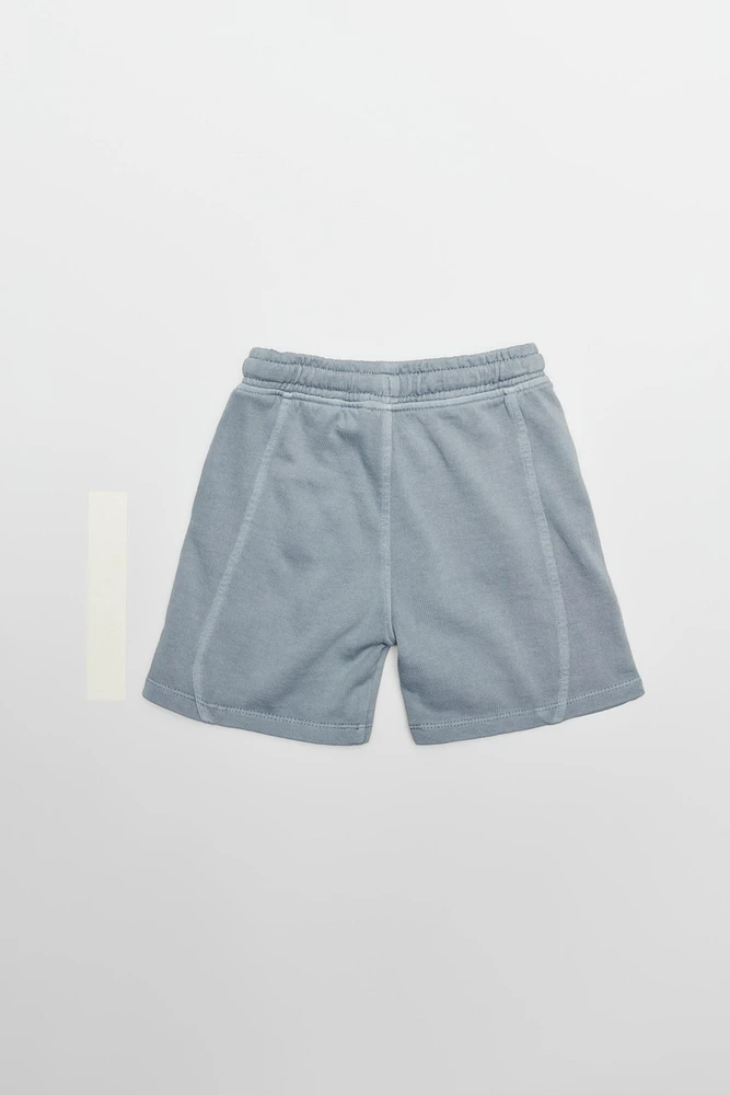 GARMENT DYE EMBROIDERED LOGO BERMUDA SHORTS