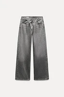 TRF MID-RISE CROSS WAIST BAGGY JEANS