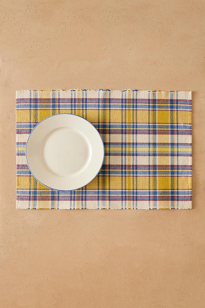 LOT SETS DE TABLE COTON CARREAUX (LOT 2)