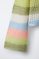 PULL EN MAILLE À RAYURES