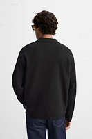 VISCOSE BLEND KNIT POLO SHIRT