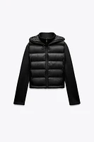 NEOPRENE EFFECT PUFFER JACKET