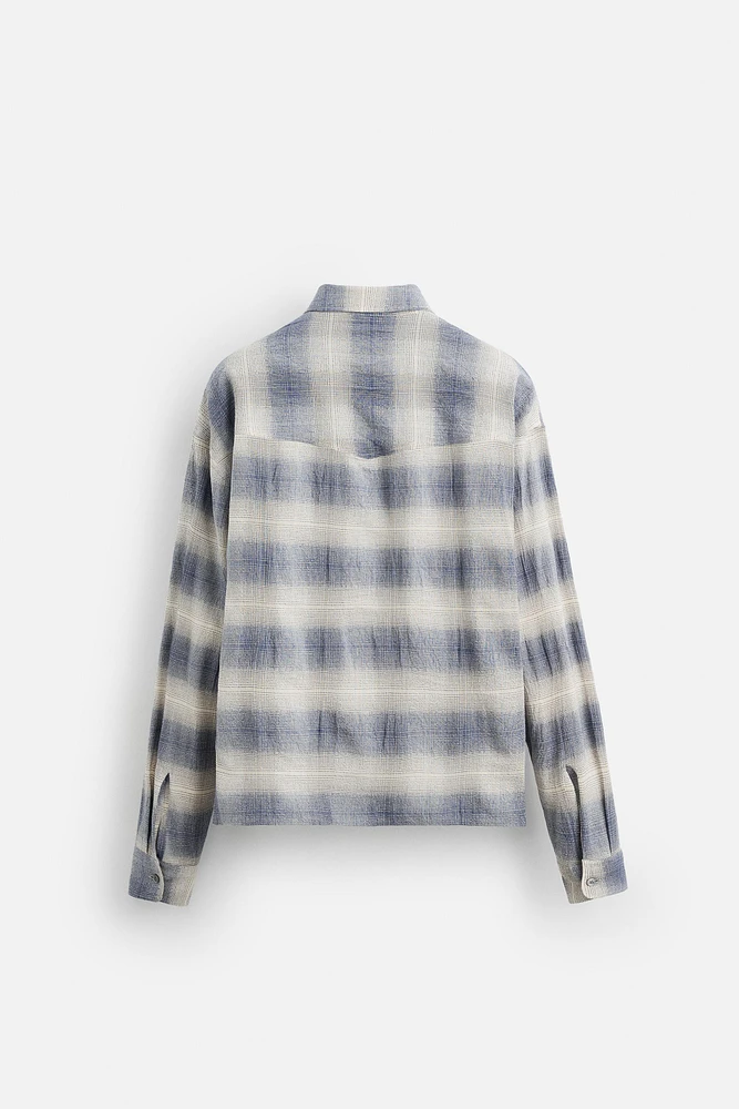 CHEMISE STRUCTURE À CARREAUX
