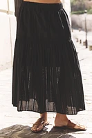 JUPE MIDI BRODERIES PERFORÉES