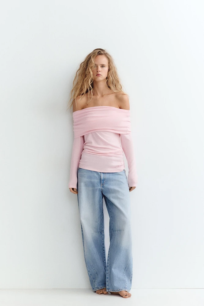 SOFT DRAPED OFF-THE-SHOULDER TOP