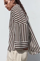CHEMISE MANCHE LARGE AVEC LIN