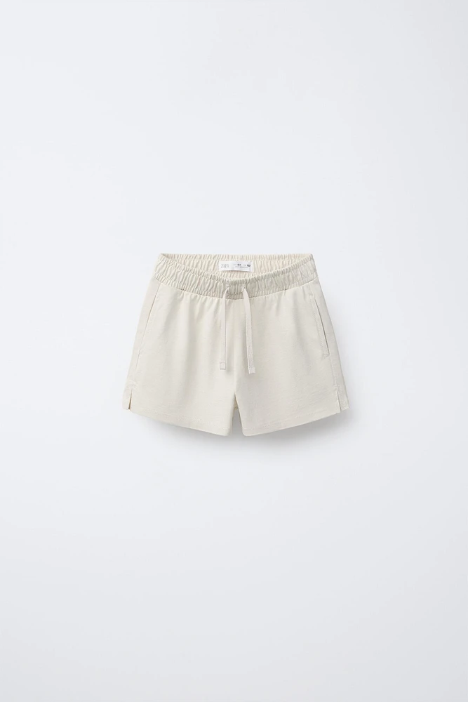 RIBBED T-SHIRT AND HEAVY BERMUDA SET
